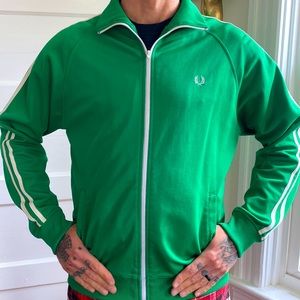 Vintage 2000 Fred Perry kelly green track jacket.